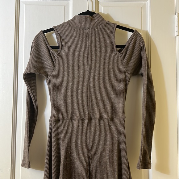Matty M Cold Shoulder High Low Sweater Dress - Picture 6 of 8